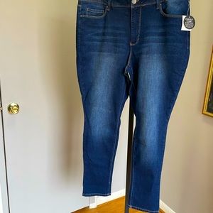 NWT Royalty high waisted, skinny jeans. Size 18W and 24W. Dark blue wash.